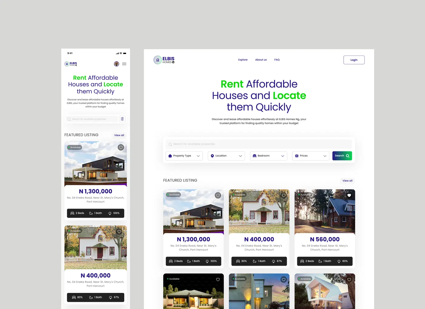 Elbis website design