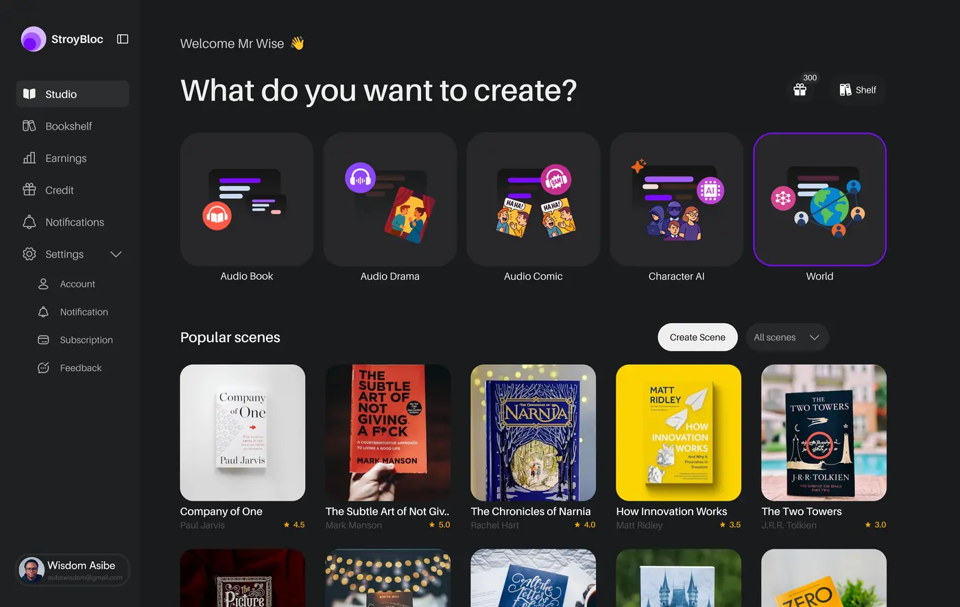 Story Bloc AI design