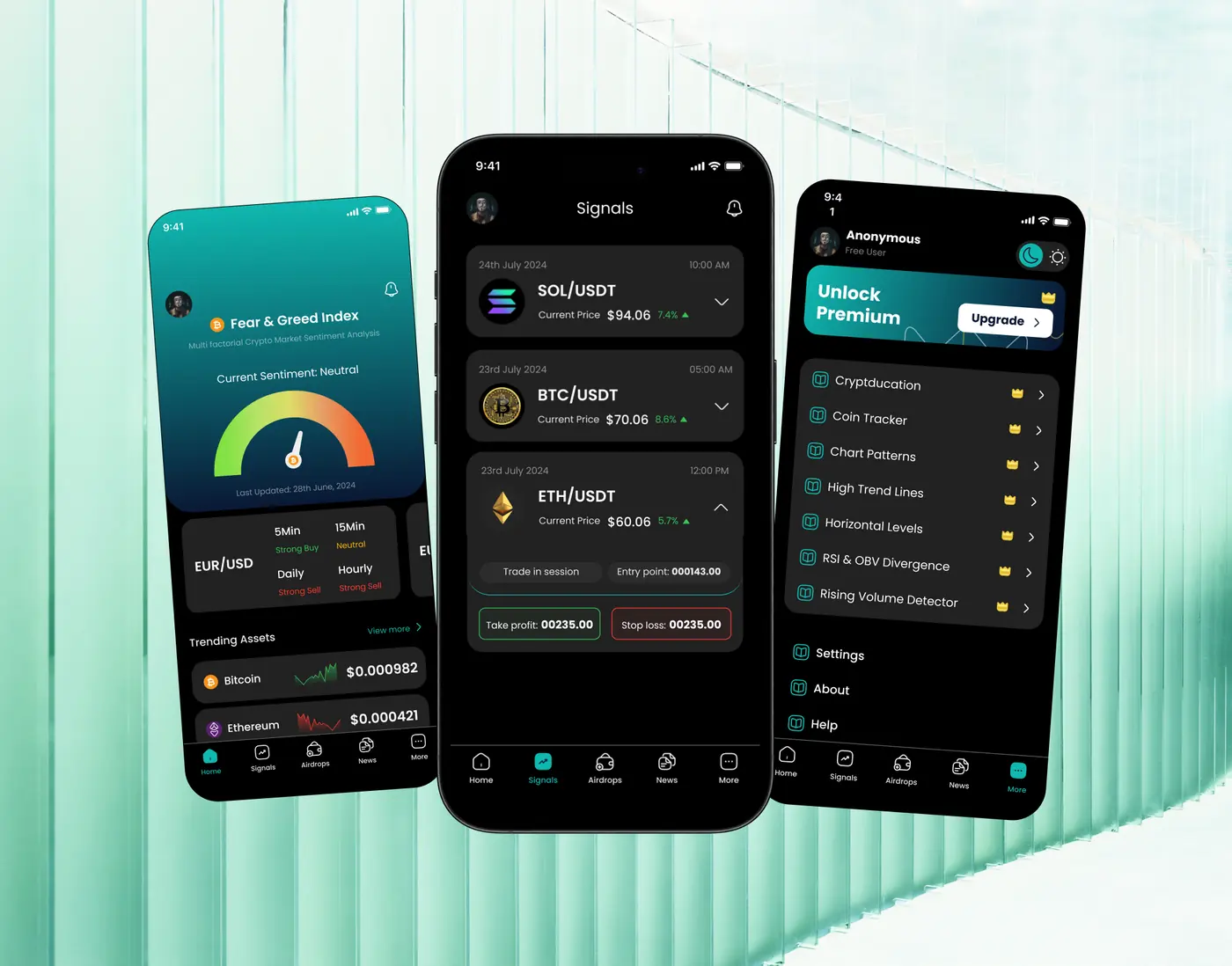 Trading Brewery mobile app design